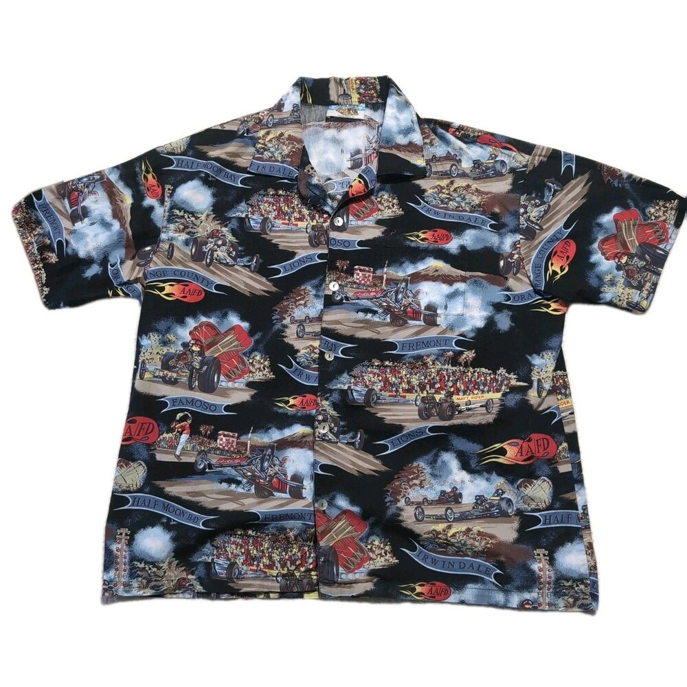 Vintaqe Matt Rider Laguna Beach Men’s XL Casual Resort Hawaiian Button-Up Shirt